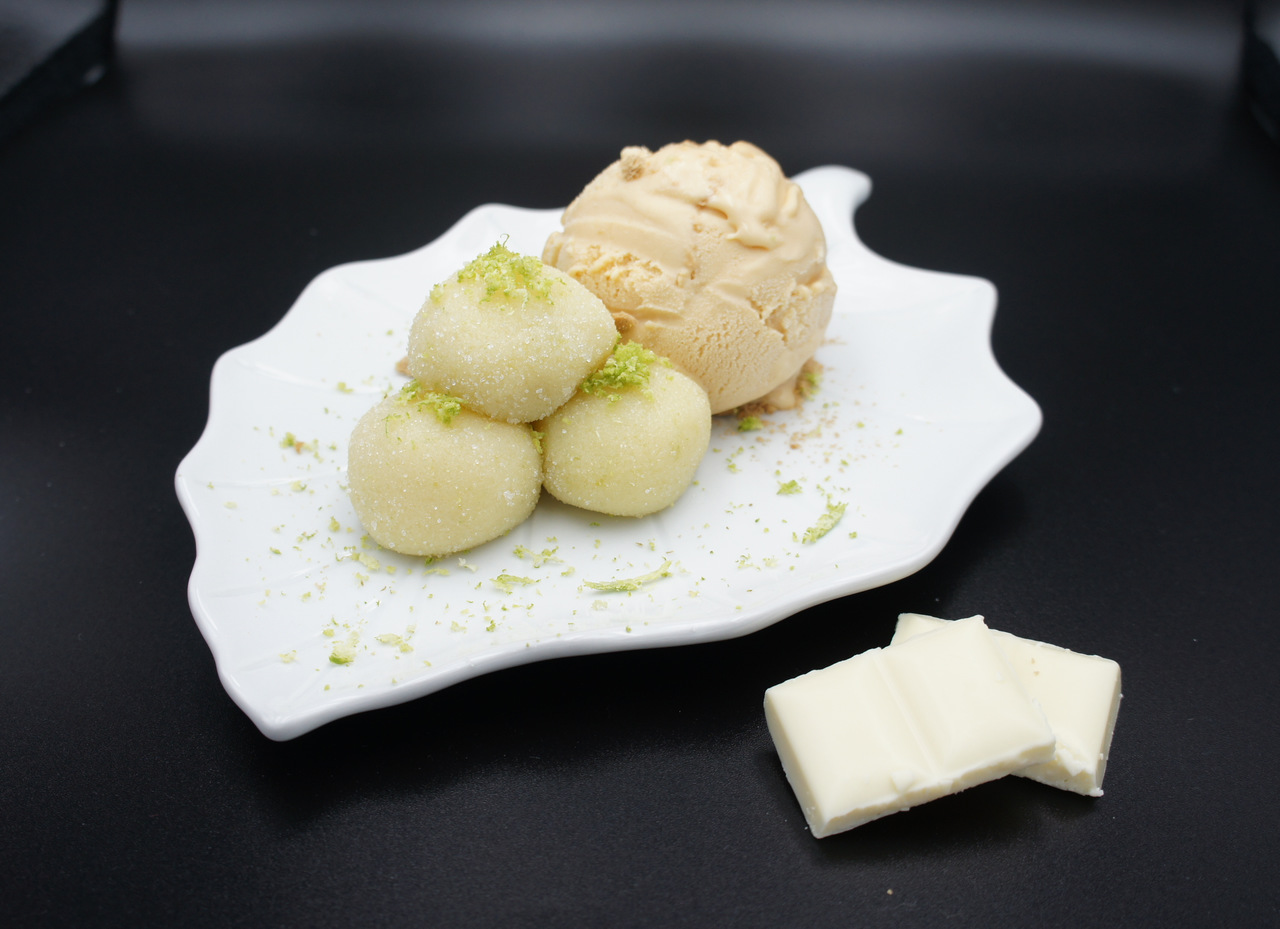 Brigadeiro de lima com gelado de Bolacha Maria com Creme de Leite